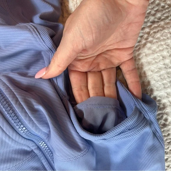 Lululemon In Flux Jacket Lullaby Blue Purple Swift Hooded Full Zip Size 6 - Picture 9 of 10